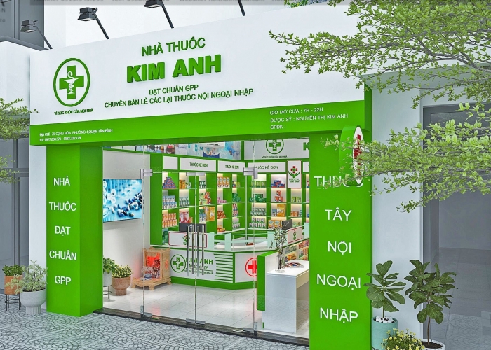 THIẾT KẾ TIỆM THUỐC TÂY KIM ANH